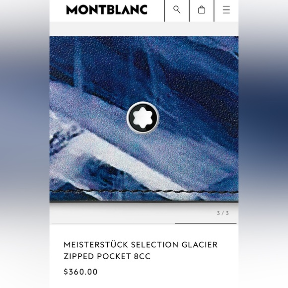 MONTBLANC MEISTERSTÜCK SELECTION GLACIER ZIPPED POCKET 8CC - Picture 3 of 10